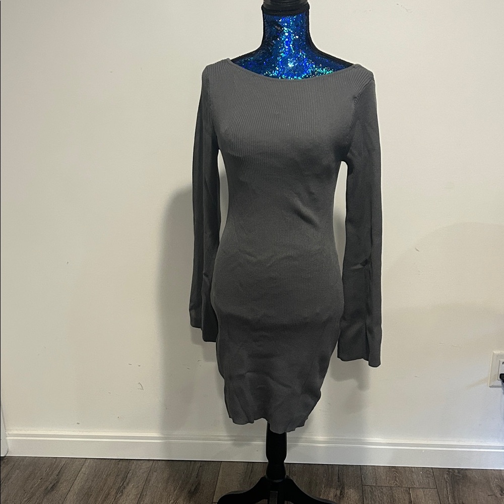 H&M Gray Long Sleeve Dress